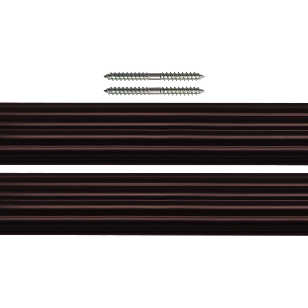 Lumi Mix & Match 1-3/8 in. Wood Single Curtain Rod, Ant. Mahogany, 8FT (2-piece 4FT rod)