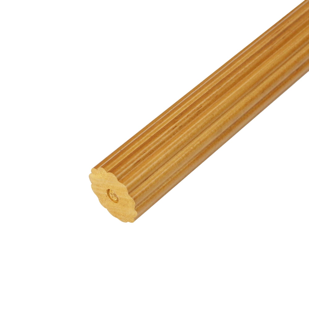 Lumi Mix & Match 1-3/8 in. Wood Single Curtain Rod, Heritage Oak, 4ft (1-Piece 4ft Rod), Size: 4