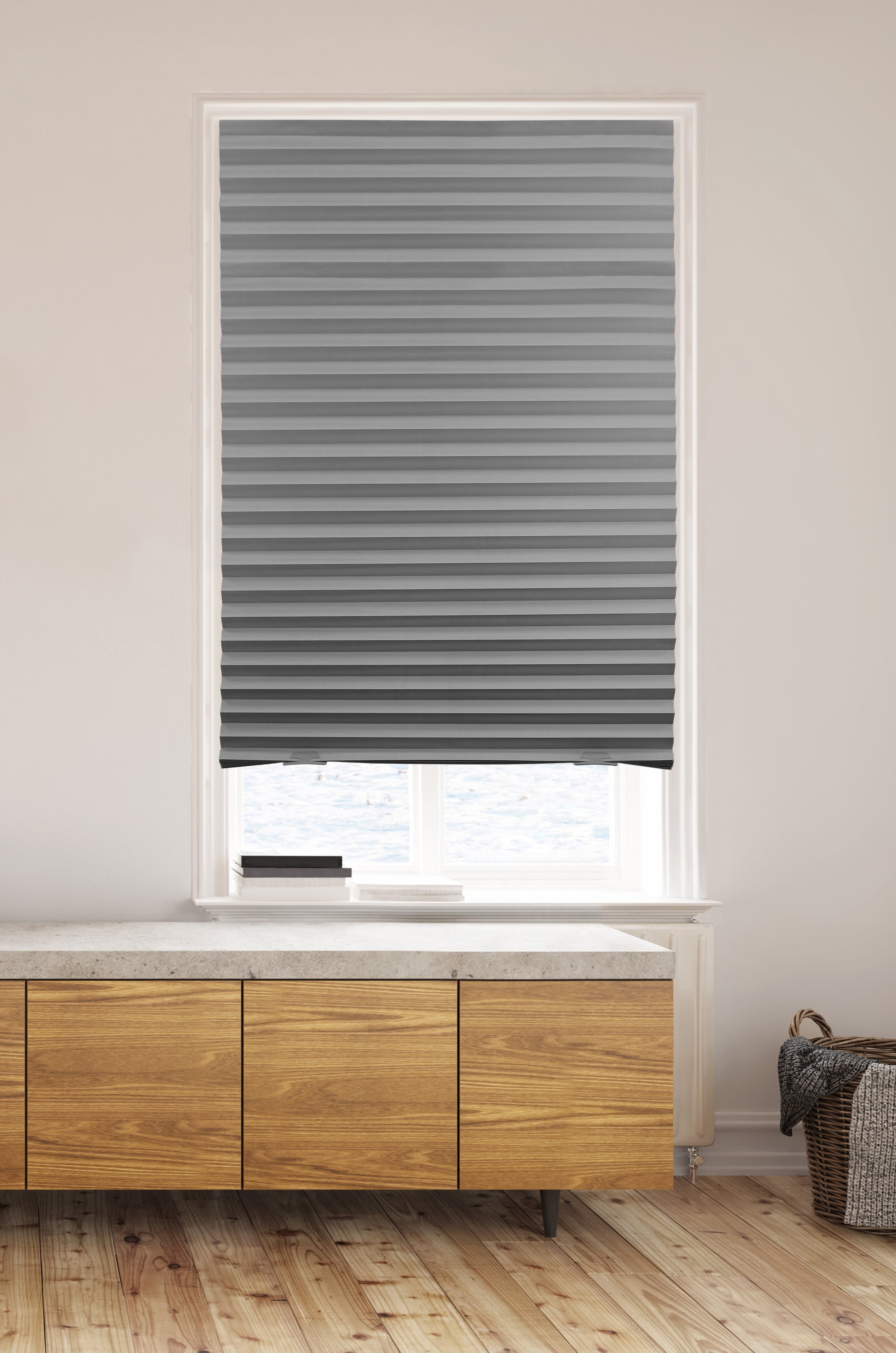 Easy Clip White Pleated Blind