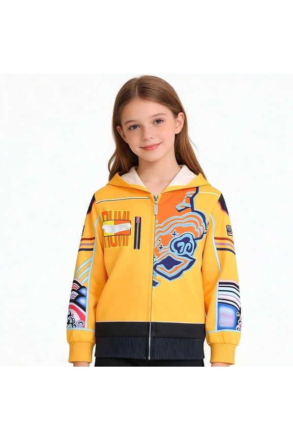 G'irl's Popular Singer Hoodie Coat, Halloween Cosplay Costume Zipper Jacket for Party Dress Up & Cosplay Events