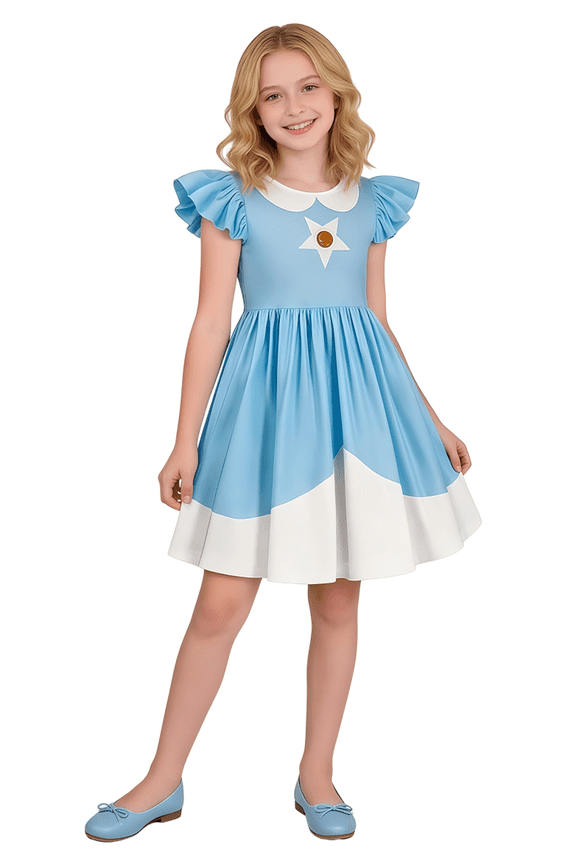 Princess Dress for G'irl's Halloween Cosplay Costume Birthday Party Fancy Dress up 3-12 Y