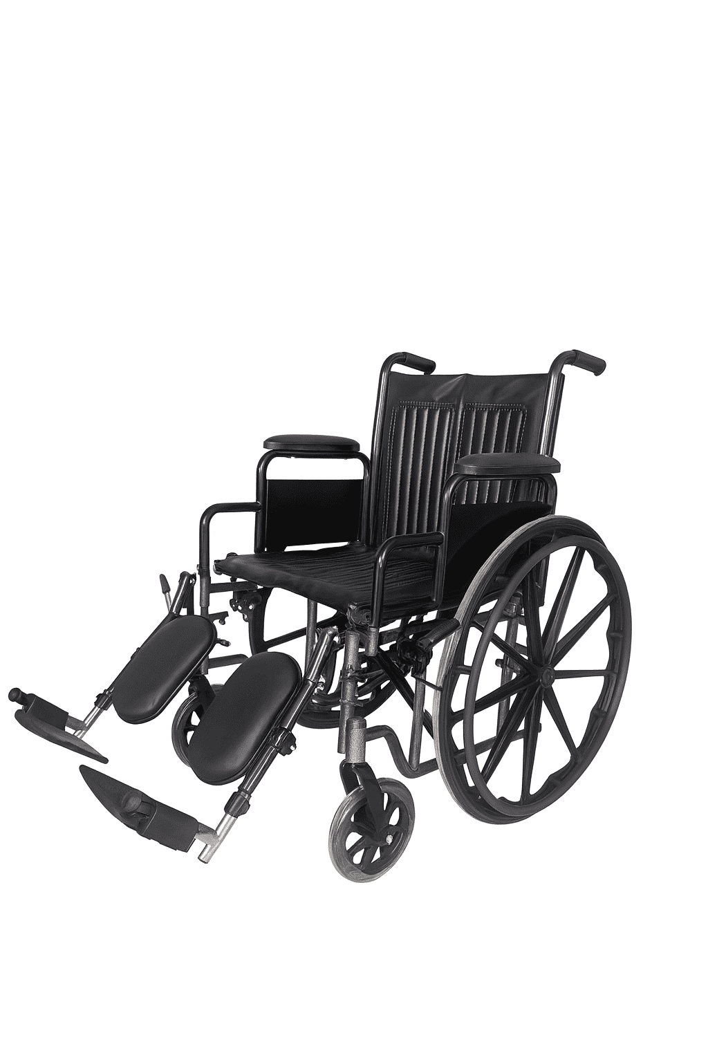 LumiJourney 18'' Lightweight Steel K2 Manual Wheelchair with Desk Armrest & Elevating Leg Rests, PVC seat