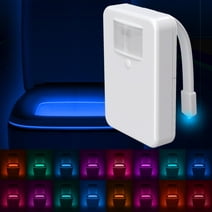 LumiLux Toilet Light Motion Detection, Advanced 16-Color LED Toilet Bowl Light, Light Detection, Internal Memory (White)