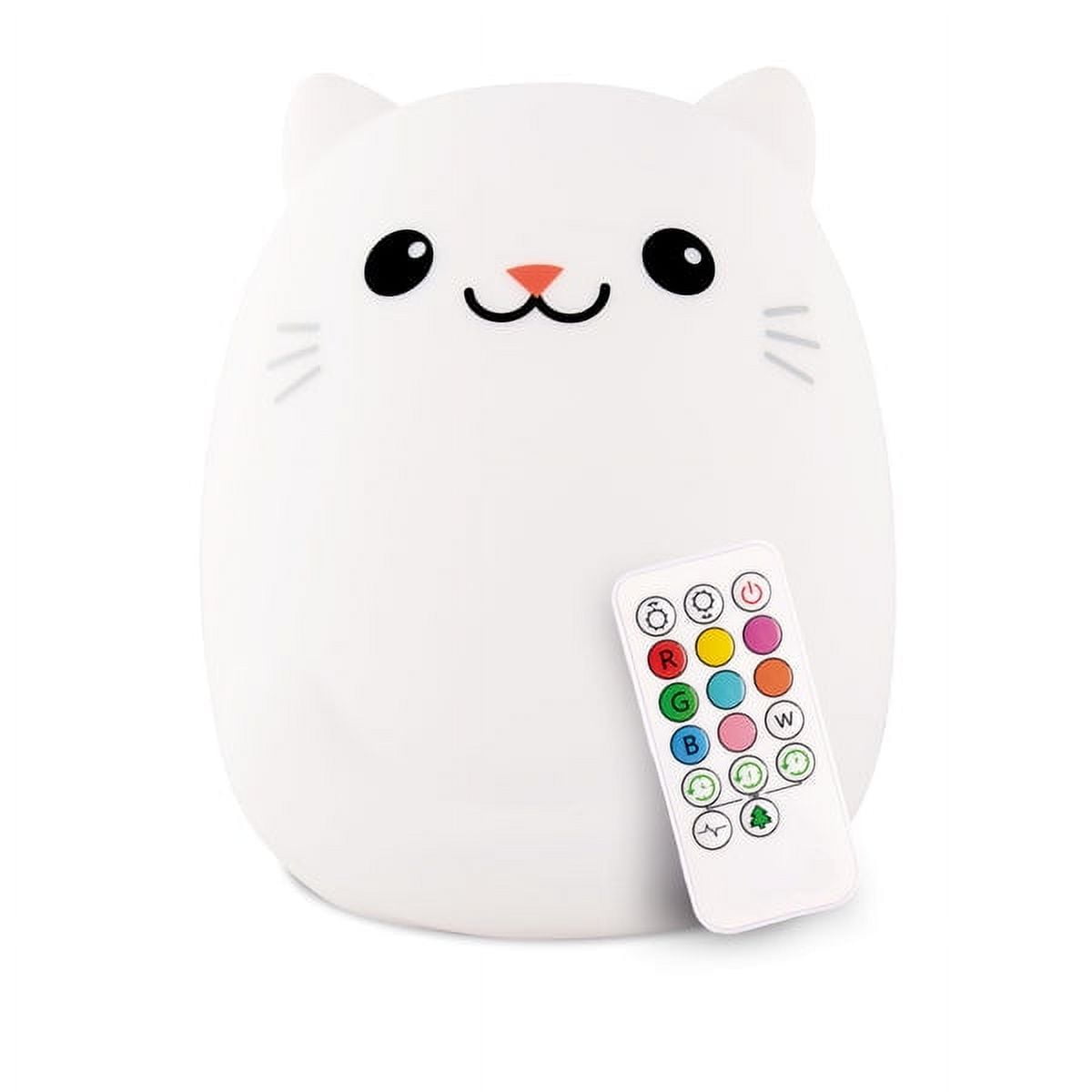Adorable Cat-Shaped Silicone Nursery Night Light