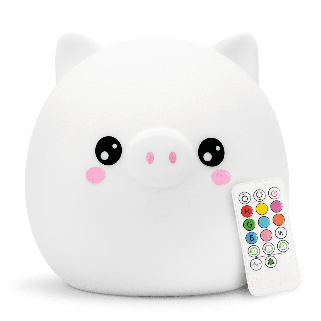 LumiPets&reg; Kawaii Pig - Children's Nursery Touch Night Light