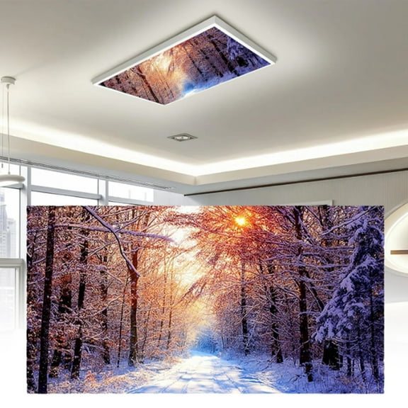 LumiShade Magnetic Patterned Lamp Cover - Nursery Ceiling Light Shield with 10 Strong Magnets | Easy Install Decorative Fabric Cover | Home/Office/Classroom Use | Assorted Styles | 1PCS