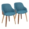 thumbnail image 1 of Bacci Dining Room Chairs for Dining Table Set of 2, Upholstered Dining Chairs, Modern Dining Chair, Kitchen Chairs for Dining Table, Mid Century Modern Dining Chairs (Teal Fabric), 1 of 6
