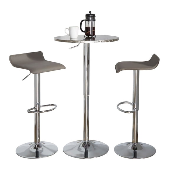 LumiSource Bistro Round-Ale Bar Set - 3 Piece