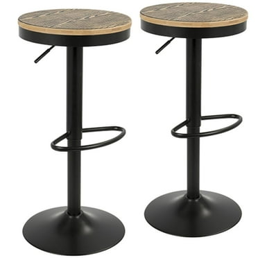 LumiSource Black Dakota Barstool - Set of 2