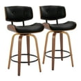 thumbnail image 1 of LumiSource Black Lombardi 26" Fixed-Height Counter Stool - Set of 2, 1 of 4