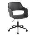thumbnail image 1 of LumiSource Black Metal, Black PU Margarite Task Chair, 1 of 6