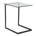 thumbnail image 1 of LumiSource Black Metal, Clear Glass Zenn End Table, 1 of 4