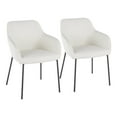 thumbnail image 1 of LumiSource Black Metal, Cream Fabric Daniella Dining Chair - Set of 2, 1 of 12