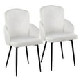 thumbnail image 1 of LumiSource Black Metal, Cream Velvet, Gold Metal Dahlia Dining Chair - Set of 2, 1 of 5