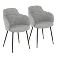 thumbnail image 1 of LumiSource Black Metal, Dark Grey Fabric Boyne Chair - Set of 2, 1 of 13