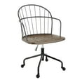 thumbnail image 1 of LumiSource Black Metal, Dark Walnut Wood Riley Adjustable Office Chair, 1 of 7
