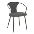 thumbnail image 1 of LumiSource Black Metal, Grey Fabric Waco Upholstered Chair, 1 of 8