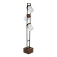 thumbnail image 1 of LumiSource Black Metal, Walnut Wood, White Shade Bento 67.5" Metal Floor Lamp, 1 of 4
