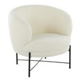 thumbnail image 1 of LumiSource Black Metal, White Sherpa Chloe Accent Chair, 1 of 8