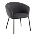 thumbnail image 1 of LumiSource Black Steel, Charcoal Fabric Ashland Chair, 1 of 11