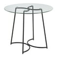 thumbnail image 1 of LumiSource Black Steel, Clear Glass Cece Dinette Table, 1 of 7