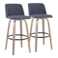 thumbnail image 1 of Toriano 30" Fixed-Height Bar Stool, Bar Chairs, Swivel Bar Stools, Bar Stools Set of 2, 1 of 6