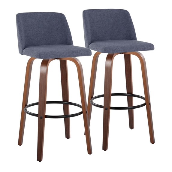 Toriano 30" Fixed-Height Bar Stool, Bar Chairs, Swivel Bar Stools, Bar Stools Set of 2