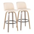 thumbnail image 1 of Toriano 30" Fixed-Height Bar Stool, Bar Chairs, Swivel Bar Stools, Bar Stools Set of 2, 1 of 6
