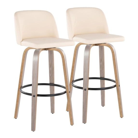 Toriano 30" Fixed-Height Bar Stool, Bar Chairs, Swivel Bar Stools, Bar Stools Set of 2