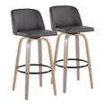 thumbnail image 1 of Toriano 30" Fixed-Height Bar Stool, Bar Chairs, Swivel Bar Stools, Bar Stools Set of 2, 1 of 6