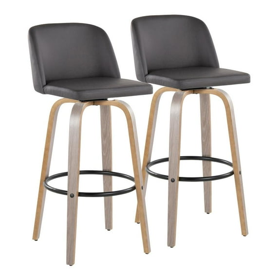 Toriano 30" Fixed-Height Bar Stool, Bar Chairs, Swivel Bar Stools, Bar Stools Set of 2