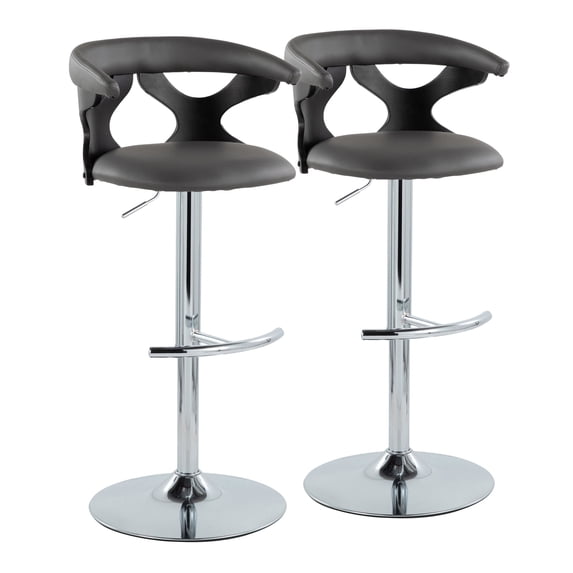 Gardenia Adjustable Bar Stool, Chrome Bar Stools, Bar Chairs, Swivel Bar Stools, Bar Stools Set of 2
