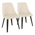 thumbnail image 1 of Carson Carrington  Arvika Chair with Bent Wood Legs (Set of 2) Cream Faux Leather/Black Wood, 1 of 5