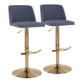 thumbnail image 1 of Toriano Adjustable Bar Stool, Gold Bar Stools, Bar Chairs, Swivel Bar Stools, Bar Stools Set of 2, 1 of 6