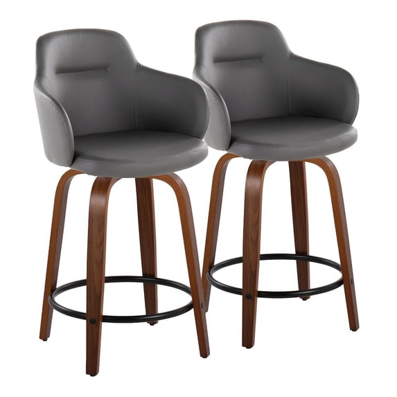 LumiSource Boyne 24" Fixed-Height Counter Stool - Set of 2