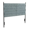 thumbnail image 1 of LumiSource Braided Matisse Queen Headboard - Black Metal Frame &amp; Blue Fabric, 62.5" Wide, Contemporary Bedroom Decor. Indoor Use., 1 of 6