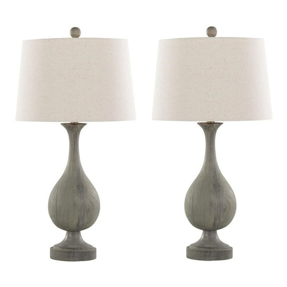LumiSource Brown Cipolla Poly 29" Poly Table Lamp - Set of 2