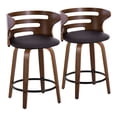 thumbnail image 1 of Cosini Counter Stools for Kitchen Counter in Walnut Wood, Counter Height Chairs, Bar Stools Set of 2, Counter Height Chairs, Bar Stools For Kitchen Island, 1 of 6