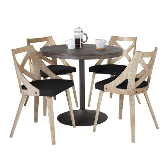 LumiSource Brown Dakota-Charlotte Dining Set - 5 Piece