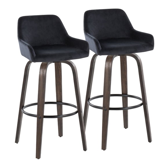 Daniella 30" Fixed-Height Bar Stool, Bar Chairs, Swivel Bar Stools, Bar Stools Set of 2