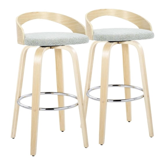Grotto 30" Fixed-Height Bar Stool, Bar Chairs, Swivel Bar Stools, Bar Stools Set of 2