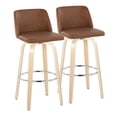 thumbnail image 1 of Toriano 30" Fixed-Height Bar Stool, Bar Chairs, Swivel Bar Stools, Bar Stools Set of 2, 1 of 6