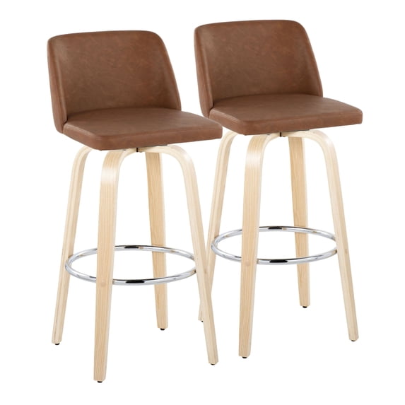 Toriano 30" Fixed-Height Bar Stool, Bar Chairs, Swivel Bar Stools, Bar Stools Set of 2
