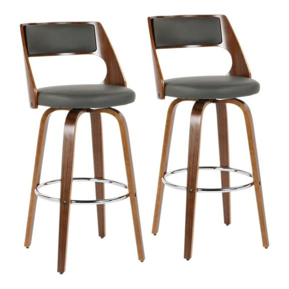 LumiSource Cecina 30 in. Keyhole Swivel Bar Stool - Set of 2
