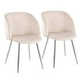 thumbnail image 1 of LumiSource Chrome, Cream Velvet Fran Chair - Set of 2, 1 of 9