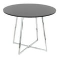 thumbnail image 1 of LumiSource Chrome Metal, Black MDF Canary Cosmo Dining Table, 1 of 6
