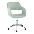 thumbnail image 1 of LumiSource Chrome Metal, Light Green Fabric Margarite Task Chair, 1 of 6