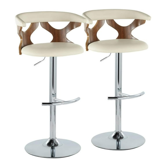 Gardenia Adjustable Bar Stool, Chrome Bar Stools, Bar Chairs, Swivel Bar Stools, Bar Stools Set of 2
