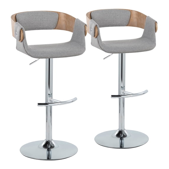 Elisa Adjustable Bar Stool, Chrome Bar Stools, Bar Chairs, Swivel Bar Stools, Bar Stools Set of 2