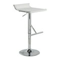 thumbnail image 1 of Mirage Ale Contemporary Adjustable Bar Stool In Chrome And White Mesh, 1 of 7